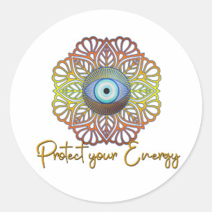 Evil Eye Mystical Celestis Third Eye Energy Runder Aufkleber