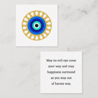 Evil Eye Nazar Good Karma Pass Along Cards Quadratische Visitenkarte