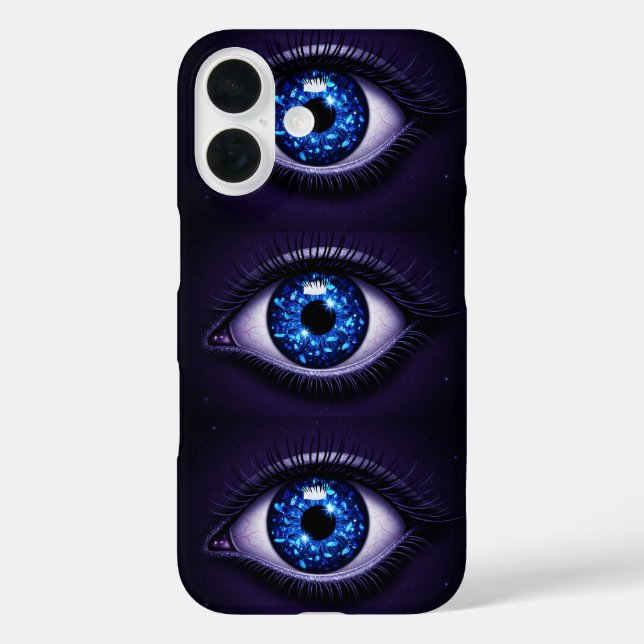 Evil Eye on Dark Glitter Canvas Case-Mate iPhone Hülle (Rückseite)