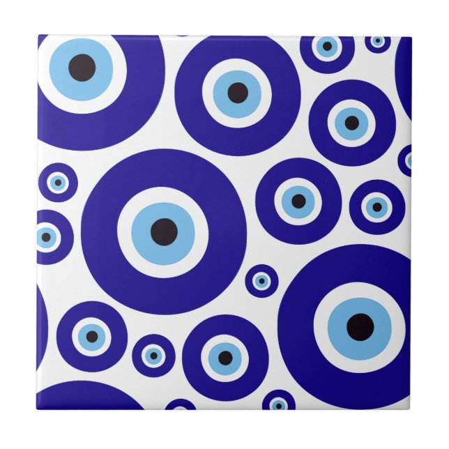 Evil Eye Pattern, Greek Eye, Turkish Eye, Nazar Fliese (Vorderseite)