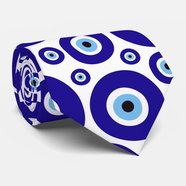 Evil Eye Pattern, Greek Eye, Turkish Eye, Nazar Krawatte (Gerollt)