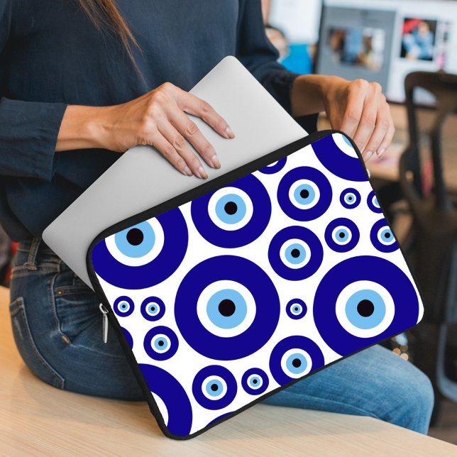 Evil Eye Pattern, Greek Eye, Turkish Eye, Nazar Laptopschutzhülle (Von Creator hochgeladen)