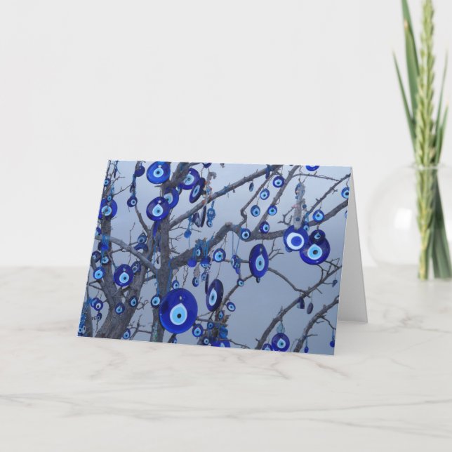 Evil Eye Protection Tree Pagan Wiccan Gruß Karte (Vorderseite)