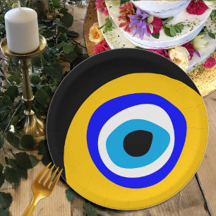 Evil Eye Talisman & Arabic Amulet /griechisch, tü Pappteller