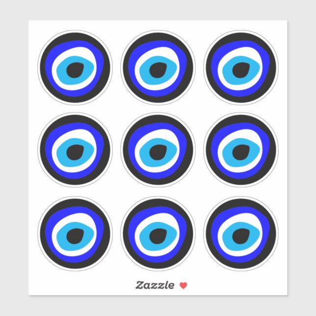 Evil Eye Talisman & Arabic amulet / Griechischer C Aufkleber (Blatt)