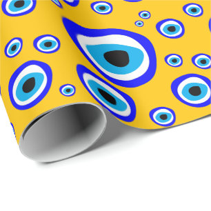 Evil Eye Talisman & Arabic Amulet / Türkisch, Gri Geschenkpapier