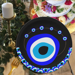 Evil Eye Talisman & Arabic Amulet /Türkisch, Grie Pappteller