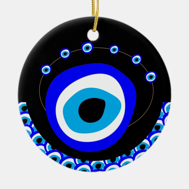 Evil Eye Talisman & Arabic Amulet /Türkisch, Griec Keramik Ornament (Vorne)
