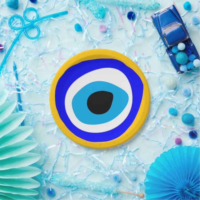 Evil Eye Talisman & Arabic Amulet /Türkisch, Griec Pappteller (Party)