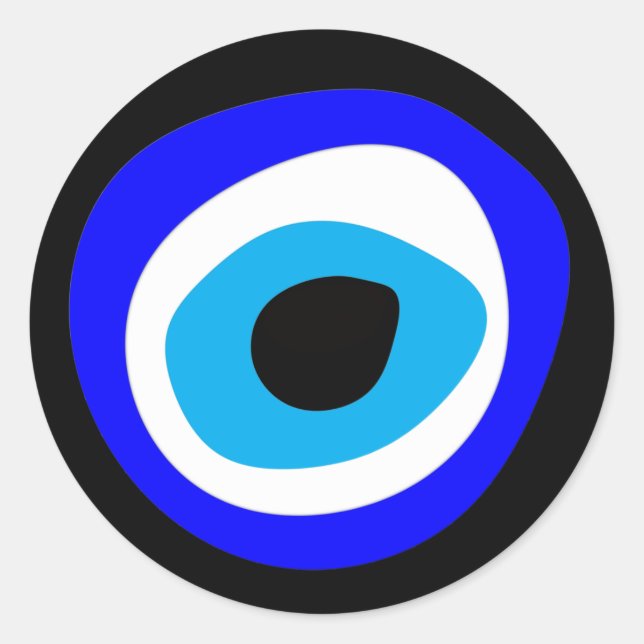 Evil Eye Talisman & Arabic Amulet /Türkisch, Griec Runder Aufkleber (Vorderseite)