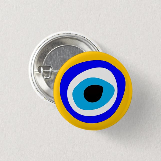 Evil Eye Talisman & Arabic Amulet /Turkish fashion Button (Vorne & Hinten)