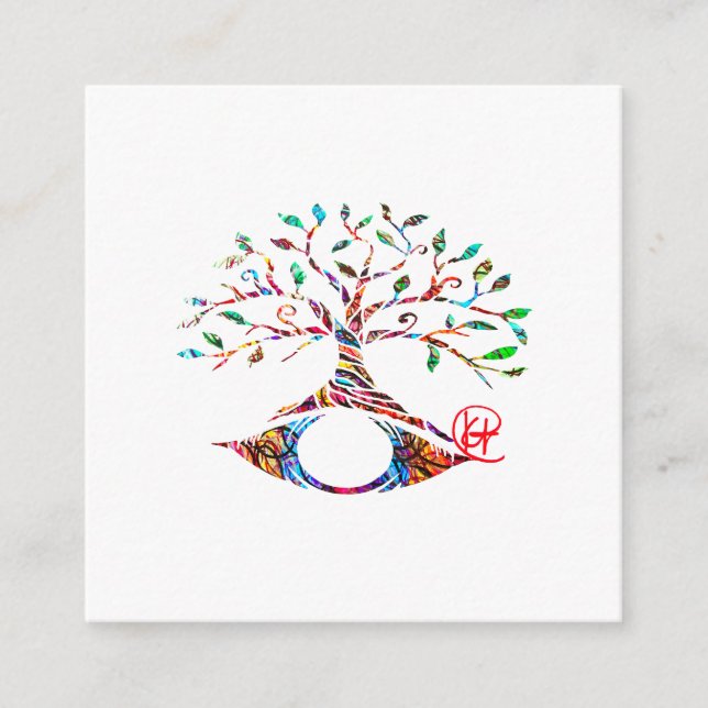 Evil Eye Tree of Life Graffiti Art Cards Begleitkarte (Vorderseite)