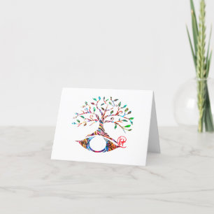 Evil Eye Tree of Life Graffiti Art Cards Dankeskarte