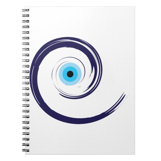 Evil EyeEvil Eye Artistic Blau Griechisch Notizblock (Vorderseite)