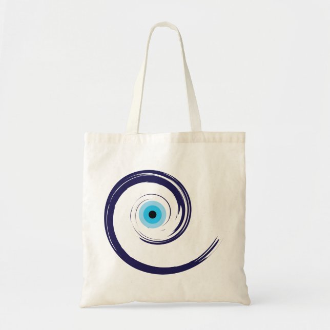 Evil EyeEvil Eye Artistic Blau Griechisch Tragetasche (Vorne)