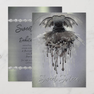 Evil Fairy Gown   Gothic Black Vampy Rock Sheen Einladung