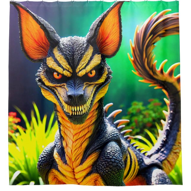 Evil Fantasy Creature Duschvorhang (Vorderseite)