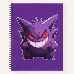Evil Gengar Notebook in lila Farbe von Pokemon Notizbuch