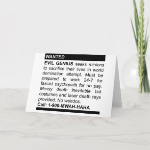 Evil Genius Ad Karte