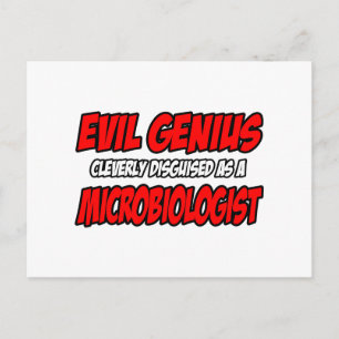 Evil Genius...Mikrobiologe Postkarte