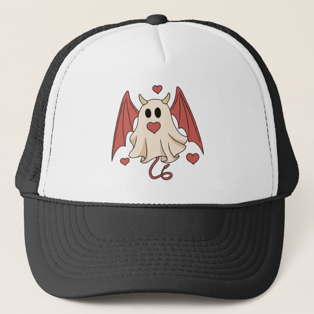 Evil ghost boo truckerkappe (Vorderseite)
