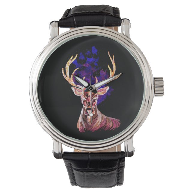 Evil Ghost Deer Armbanduhr (Vorderseite)