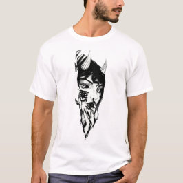 Evil Girl Japanese Cyberpunk Black and White T-Shirt