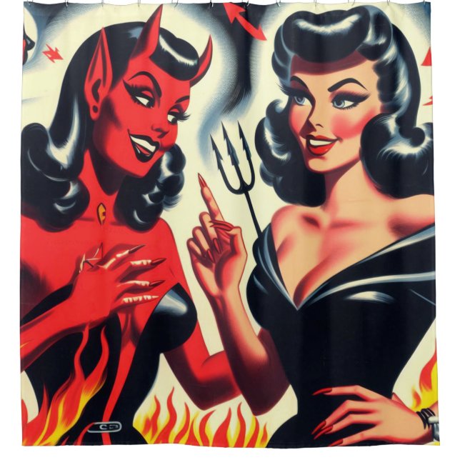 Evil Girls Duschvorhang (Vorderseite)