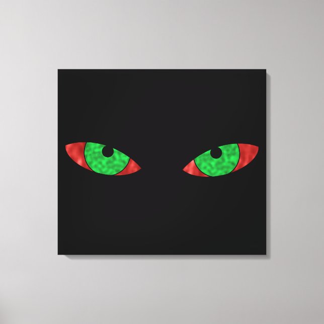 Evil Green Eyes Leinwanddruck (Vorderseite)