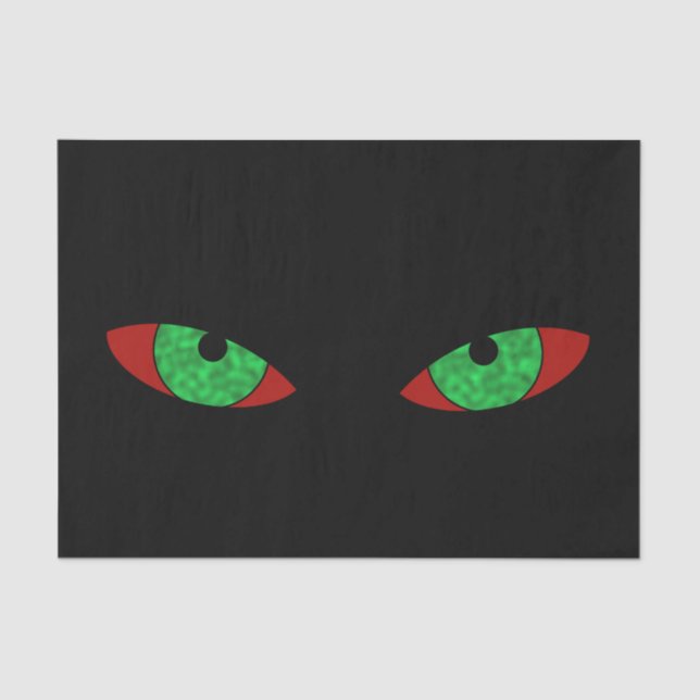 Evil Green Eyes Seidenpapier (Vorderseite)