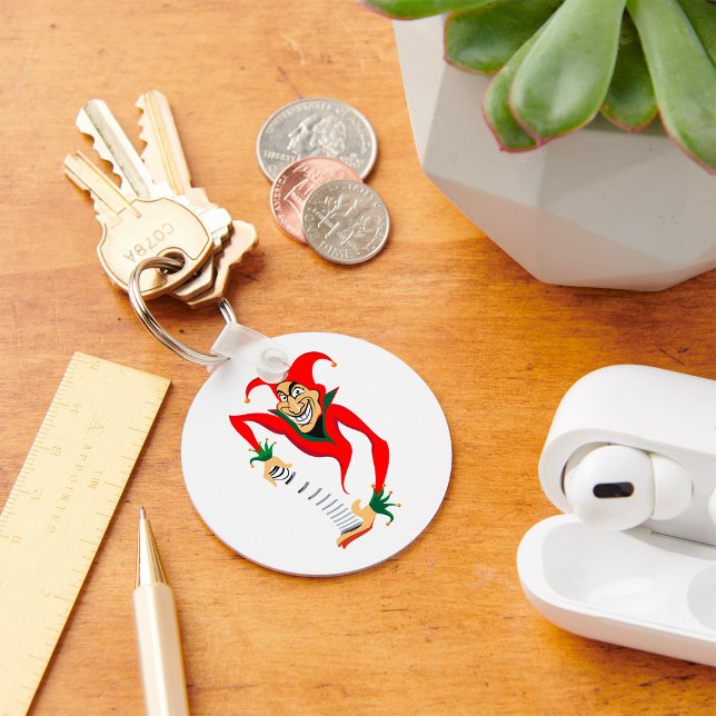 Evil Grinning Jester Joker mit Jack-in-the-Box Schlüsselanhänger (Von Creator hochgeladen)