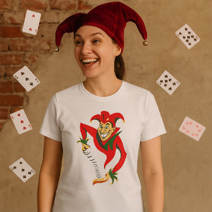 Evil Grinning Jester Joker mit Jack-in-the-Box T-Shirt