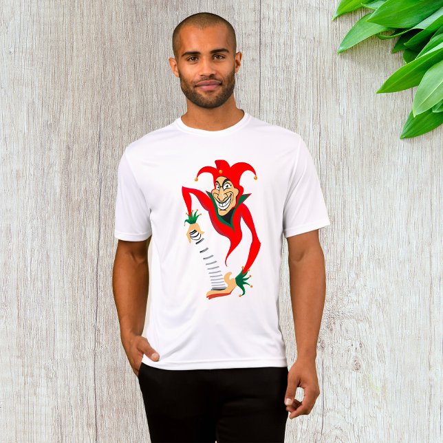 Evil Grinning Jester Joker mit Jack-in-the-Box T-Shirt (Von Creator hochgeladen)