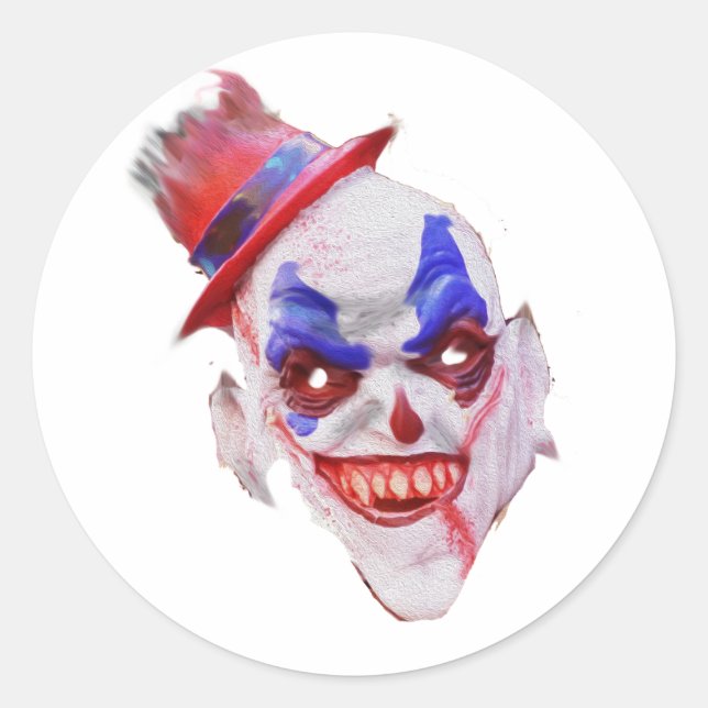 Evil Halloween Clown Face Stickers (Vorderseite)