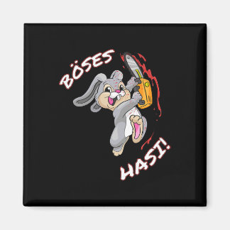 Evil Hasi Shirt Easter Bunny Halloween Carnival  Magnet