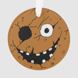 Evil Horror Gingerbread Man Face Tree Ornament