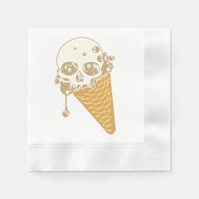 Evil Ice Cream Cone Napkins Serviette (Vorderseite)