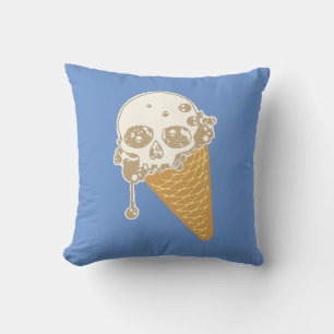 Evil Ice Cream Cone Throw Kissen