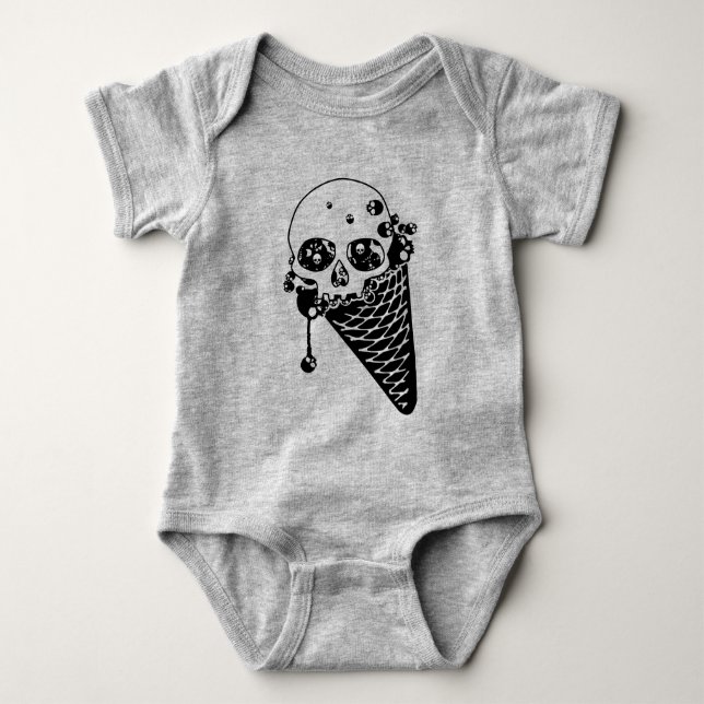 Evil Ice Creme Cone Baby Bodysuit Baby Strampler (Vorderseite)