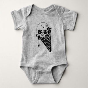 Evil Ice Creme Cone Baby Bodysuit Strampler