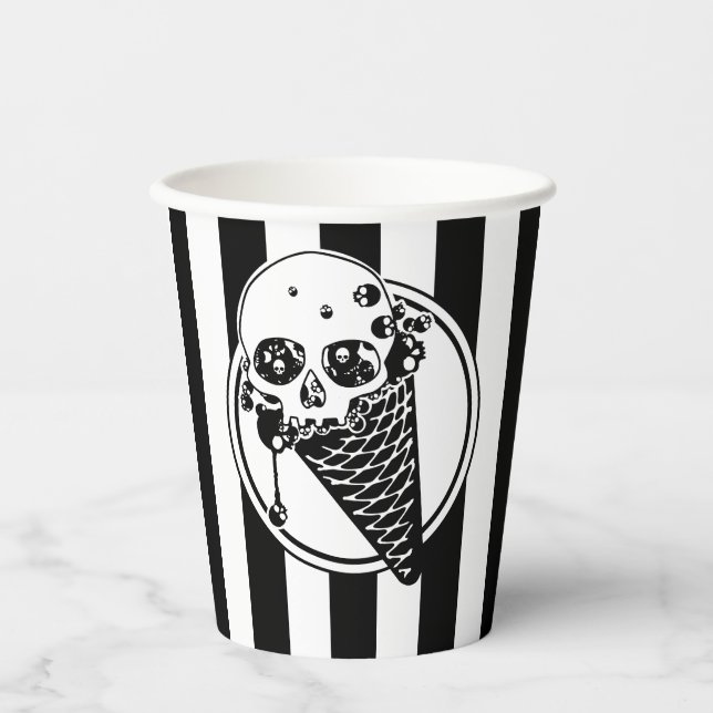 Evil Ice Creme Cone Paper Cups Pappbecher (Vorderseite)