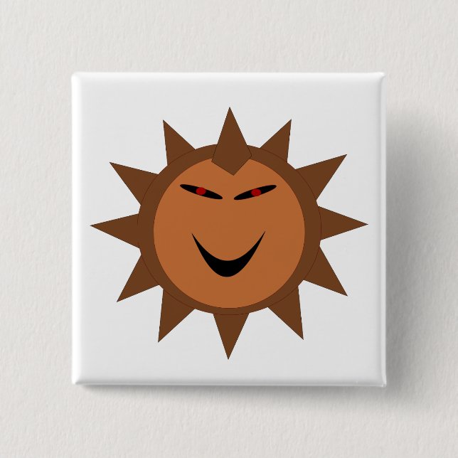Evil Igel Kawaii Goth Halloween Button (Vorderseite)