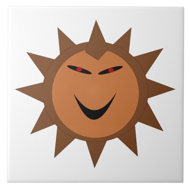 Evil Igel Kawaii Goth Halloween Tile Fliese (Vorderseite)