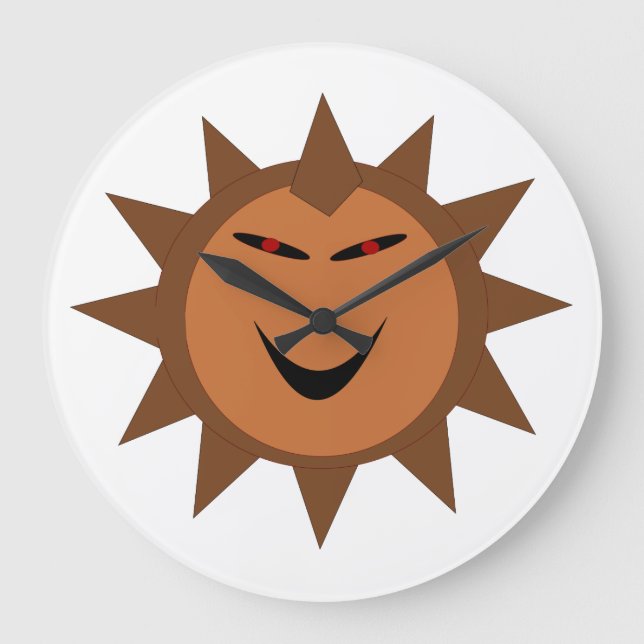 Evil Igel Kawaii Goth Halloween Wall Clock Große Wanduhr (Vorderseite)