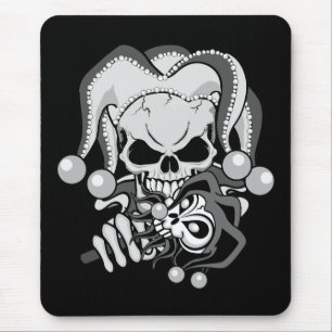Evil Jester Skull Mousepad