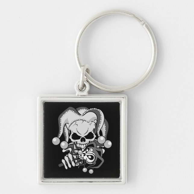 Evil Jester Skull Schlüsselanhänger (Vorne)