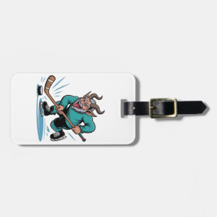 Evil Krampus Eishockey Weihnachtssport Gepäckanhänger