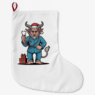 Evil Krampus Nurse Scrubs Pflege Weihnachten Großer Weihnachtsstrumpf