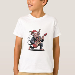 Evil Krampus spielt Gitarre Electric Music Xmas T-Shirt