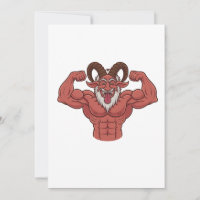 Evil Krampus Weihnachten Flechten Muskeln Fitness